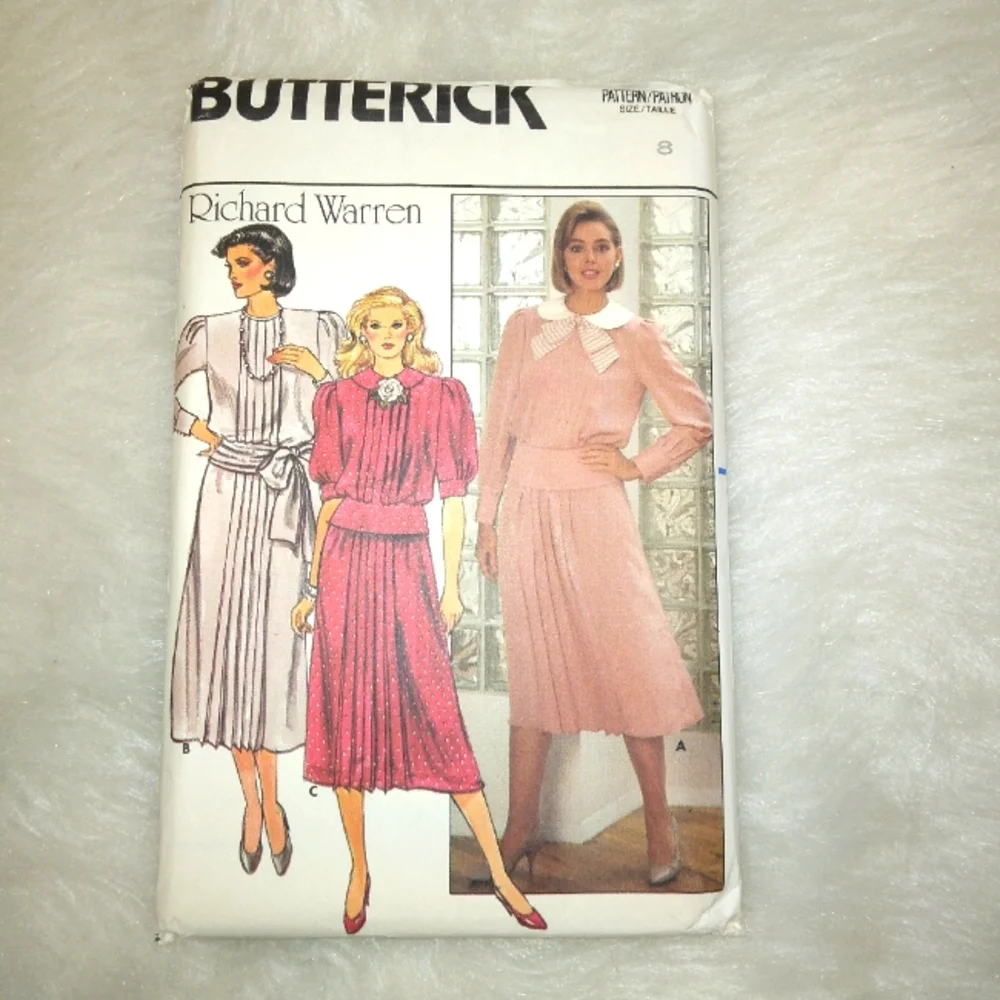 BUTTERICK 2839 Sz 8 Misses top and skirt Loose fitting tops and a line skirt